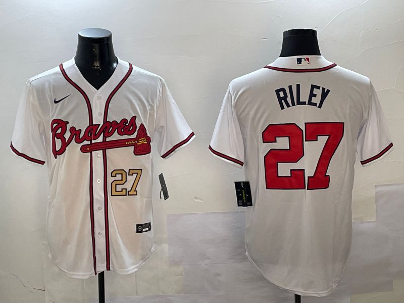 Men Atlanta Braves #27 Riley White Game 2024 Nike MLB Jersey style 1